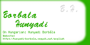 borbala hunyadi business card
